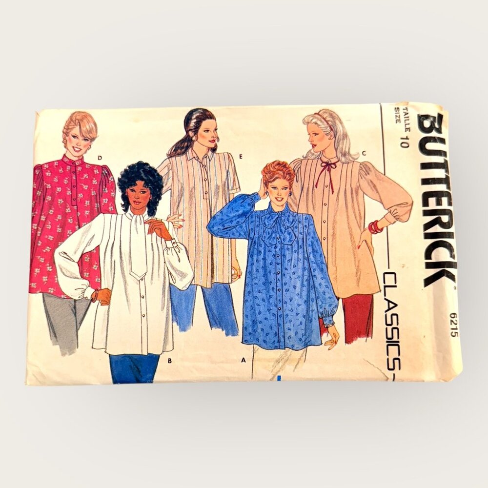 Vintage Butterick Sewing Pattern 6215 Misses Maternity Blouse Size 10